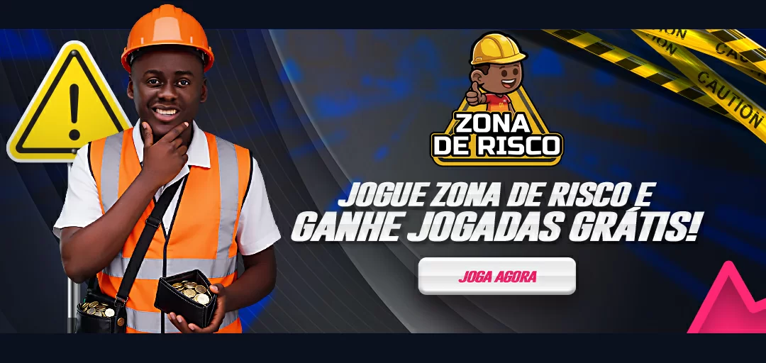 Zona de Risco com promoção de Rodadas Grátis para jogadores que realizam apostas qualificadas todos os dias.